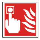 Fire Alarm Call Point Sign - Rigid (100mm x 100mm) CPR